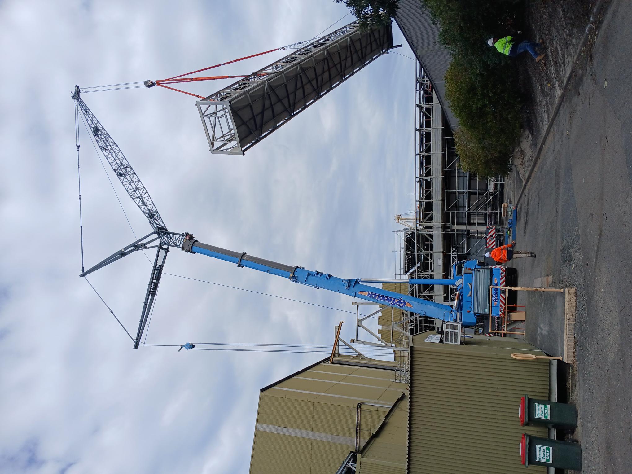 Crane supported removal works