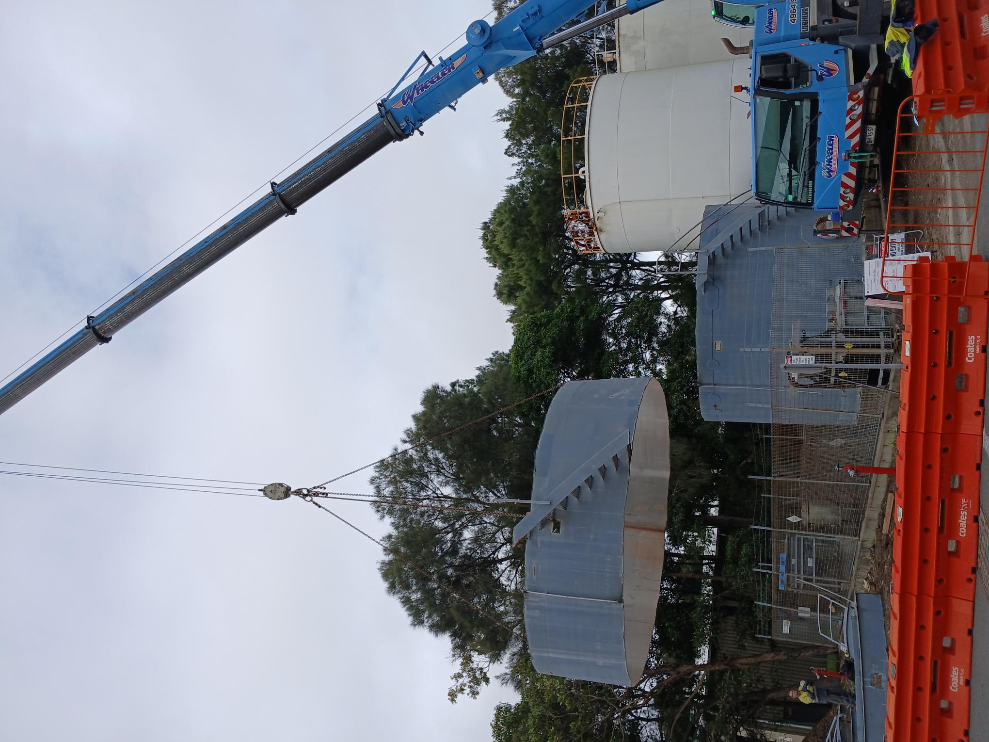 Silo structural removal works