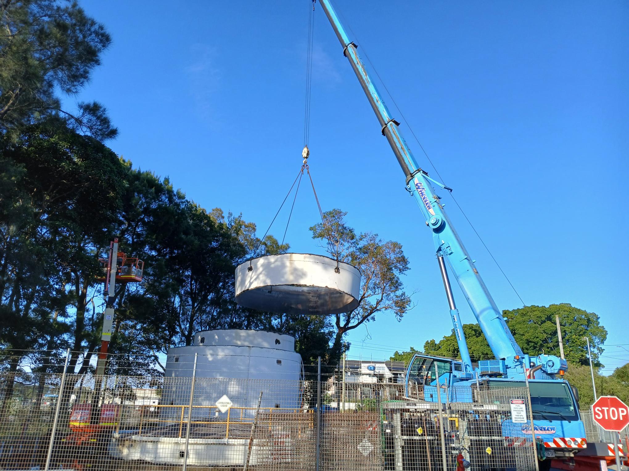Industrial demolition site works